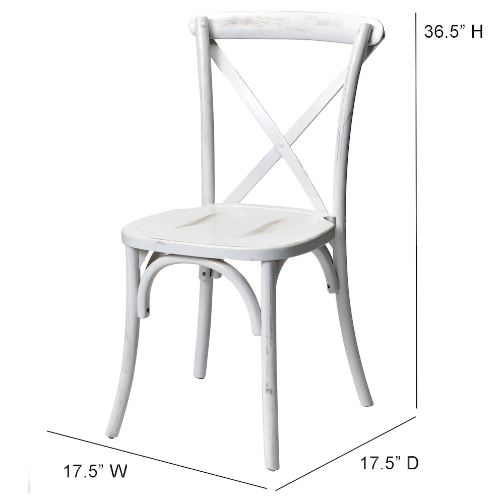 Commerical Seating Products White Wash Crossback Dining Chairs