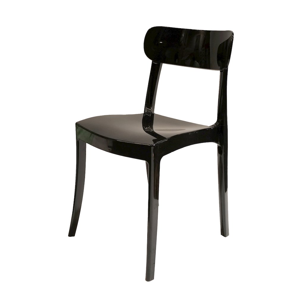 Set Of 1 Grace Polycarbonate Dining Chair – Black