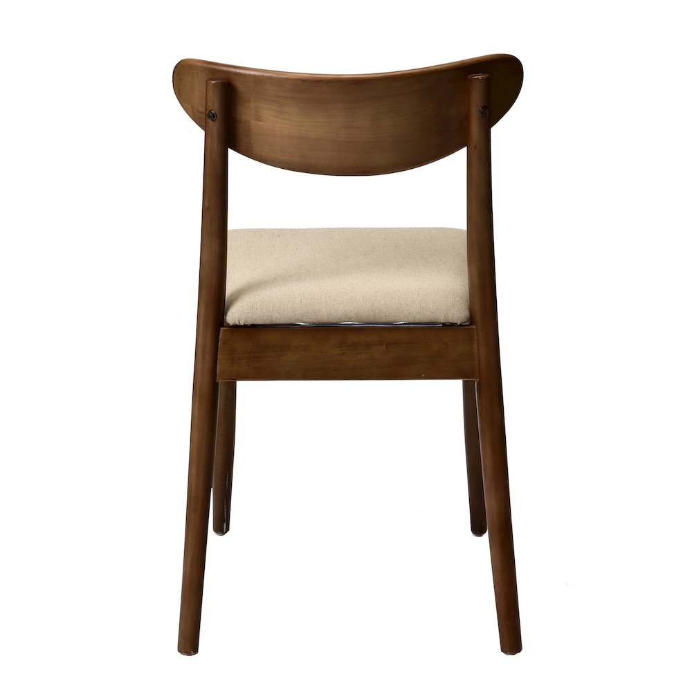 Commerical Seating Products Mid Century Café Dark Walnut Dining Chairs