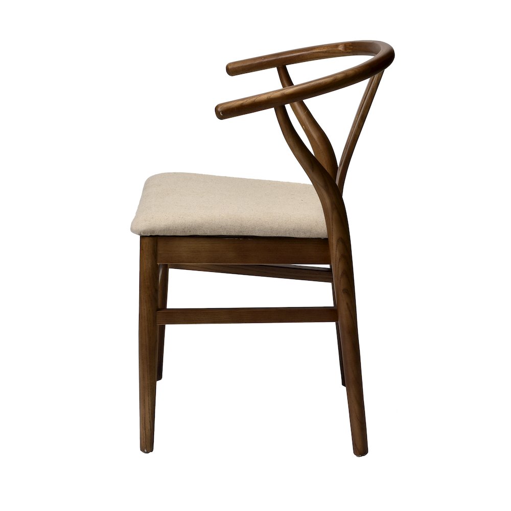 Commerical Seating Products Mid Century Café Dark Walnut Dining Chairs