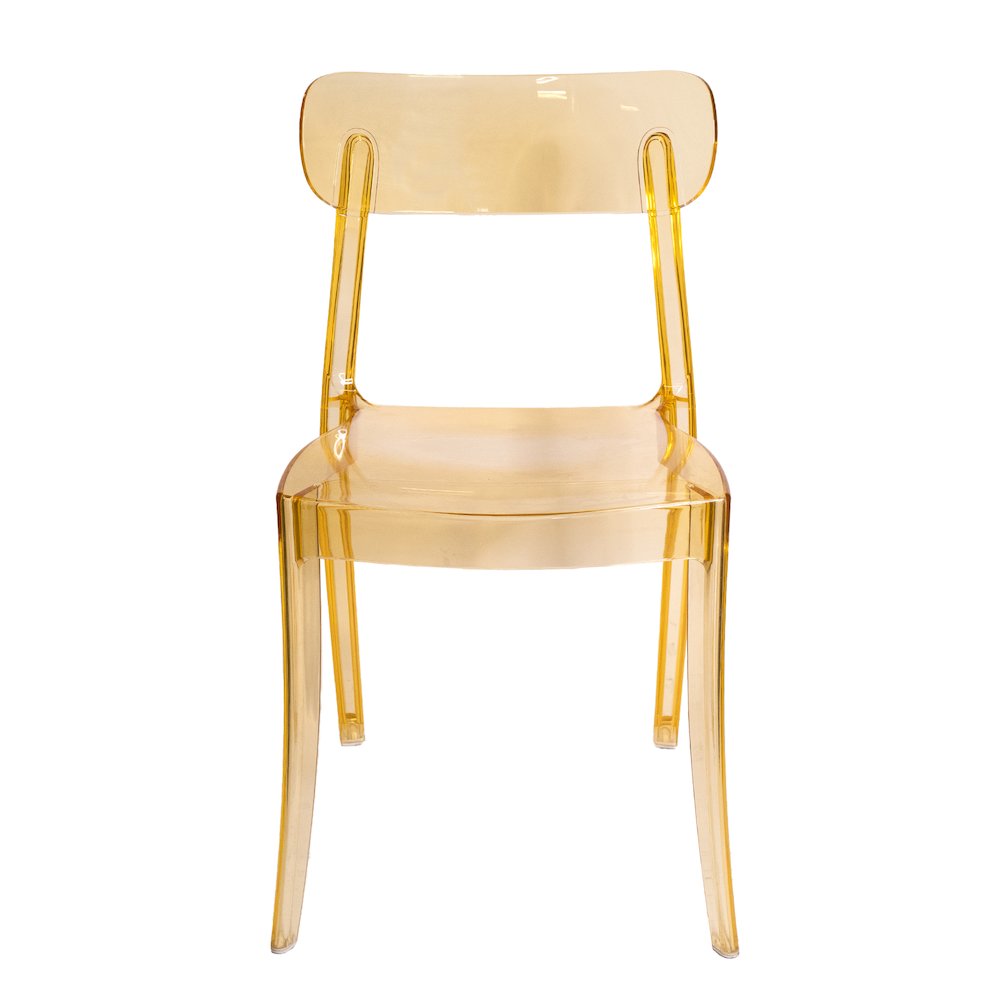 Set of 1 Commercial Seating Products Grace Chair in gold made of  Polycarbonate