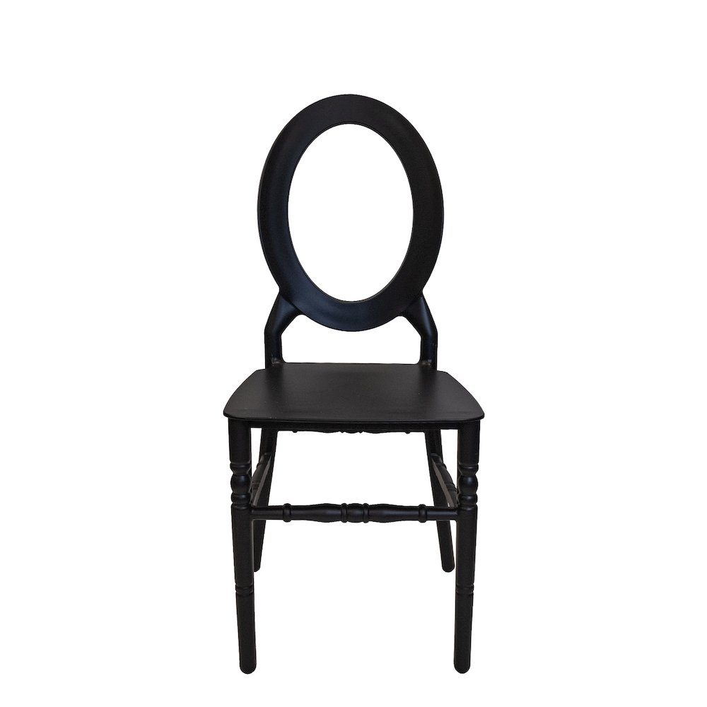 Set Of 2 O Back Chair – Black