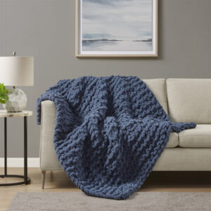 Chenille Chunky Knit Throw from Madison Park in  Navy Blue. Chenille Chunky Knit Throw from Madison Park in  Navy Blue. Chenille Chunky Knit Throw from Madison Park in  Navy Blue. Chenille Chunky Knit Throw from Madison Park in  Navy Blue. Chenille Chunky Knit Throw from Madison Park in  Navy Blue.