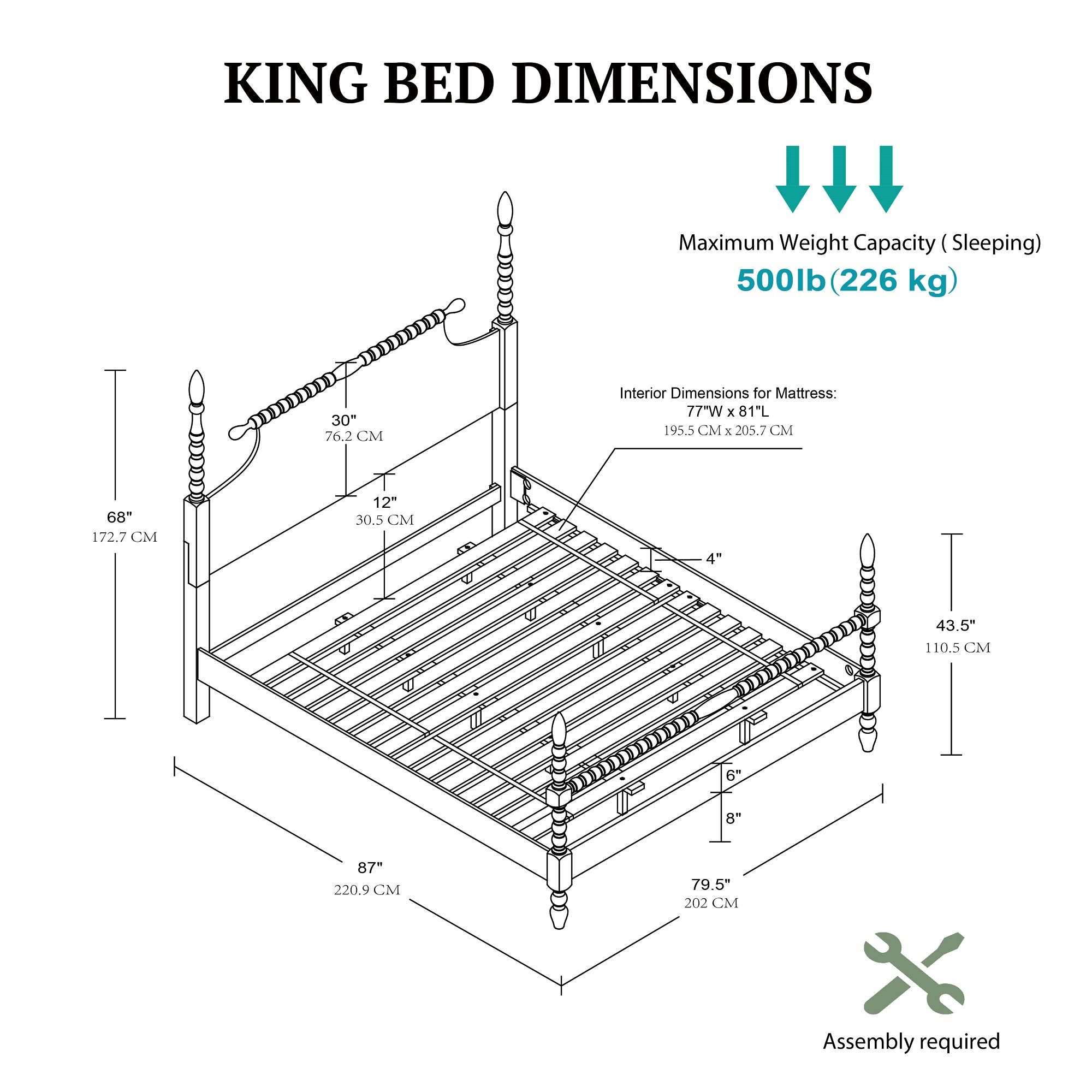 Beckett Turned Wood Spindle Bed