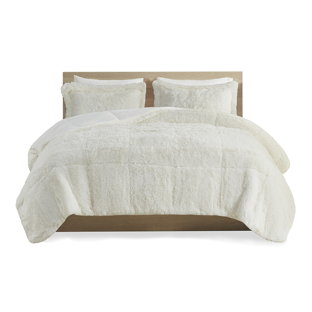 Malea Shaggy Faux Fur Comforter Mini Set