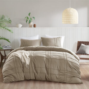 Walker Soft Washed Pleated Duvet Cover Set from Comfort Spaces in  Khaki. Walker Soft Washed Pleated Duvet Cover Set from Comfort Spaces in  Khaki. Walker Soft Washed Pleated Duvet Cover Set from Comfort Spaces in  Khaki. Walker Soft Washed Pleated Duvet Cover Set from Comfort Spaces in  Khaki. Walker Soft Washed Pleated Duvet Cover Set from Comfort Spaces in  Khaki.