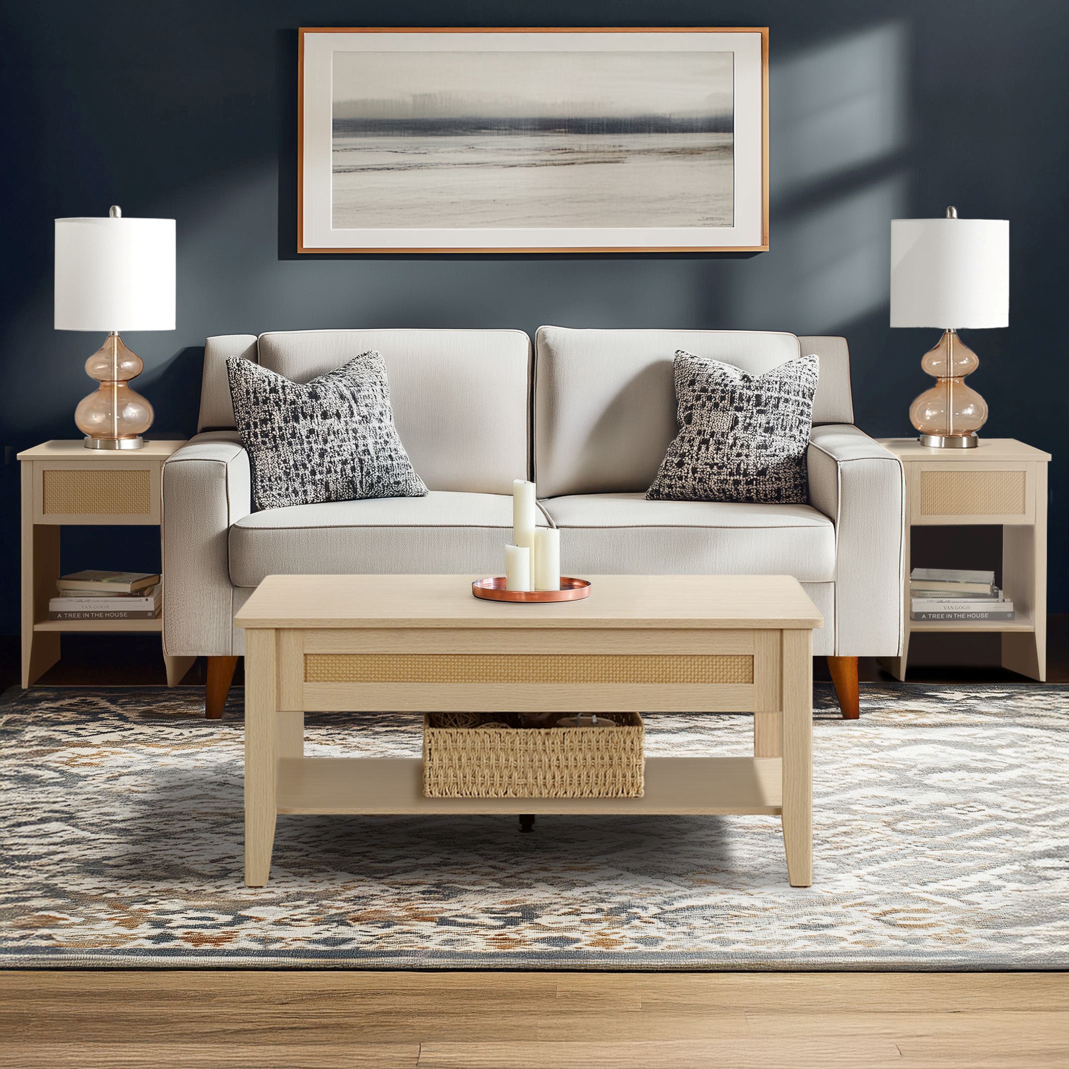 Lennox Lift-Top Rattan Coffee Table