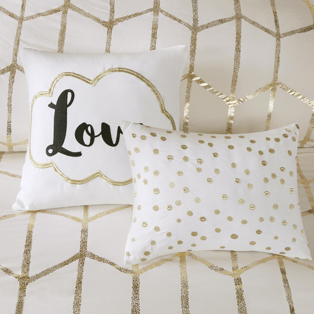Raina Metallic Printed Comforter Set