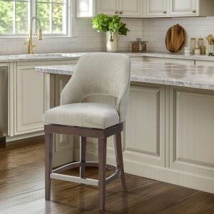 Jillian Upholstered Counter Stool with Cutout Back Design and Swivel Seat from Madison Park in  Cream. Jillian Upholstered Counter Stool with Cutout Back Design and Swivel Seat from Madison Park in  Cream. Jillian Upholstered Counter Stool with Cutout Back Design and Swivel Seat from Madison Park in  Cream. Jillian Upholstered Counter Stool with Cutout Back Design and Swivel Seat from Madison Park in  Cream. Jillian Upholstered Counter Stool with Cutout Back Design and Swivel Seat from Madison Park in  Cream.