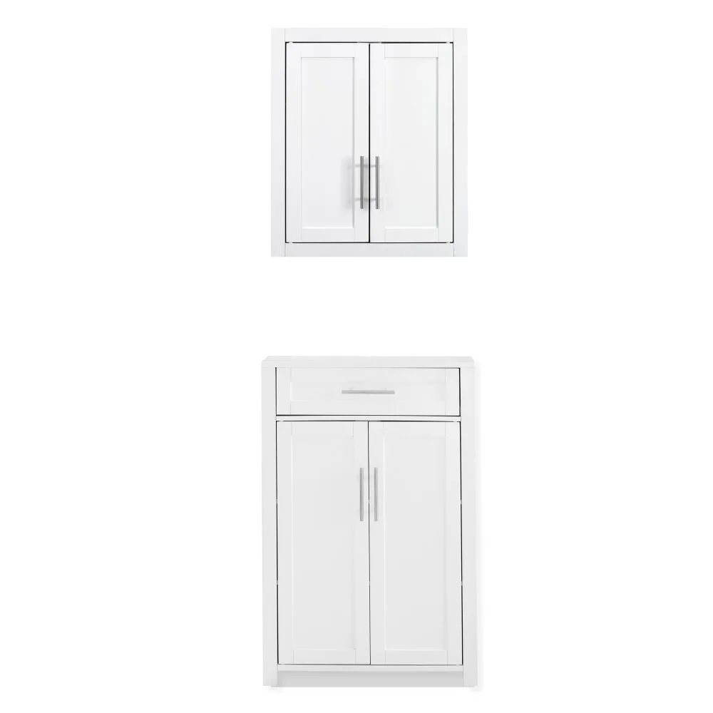 Savannah 2-Piece Kitchen Storage Pantry Set – Storage Cabinet & Wall Cabinet