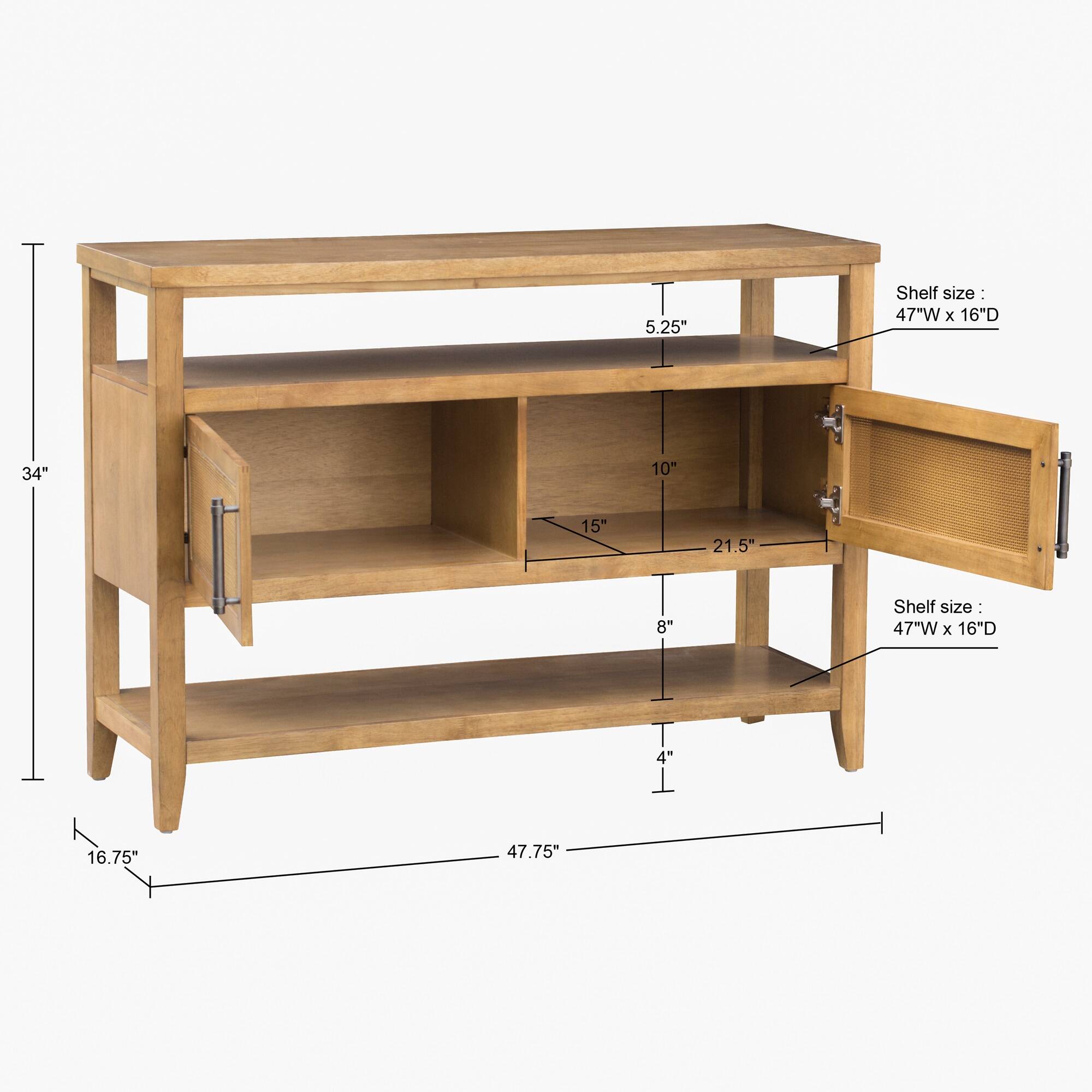 Naomi 2 Door Storage Console Table