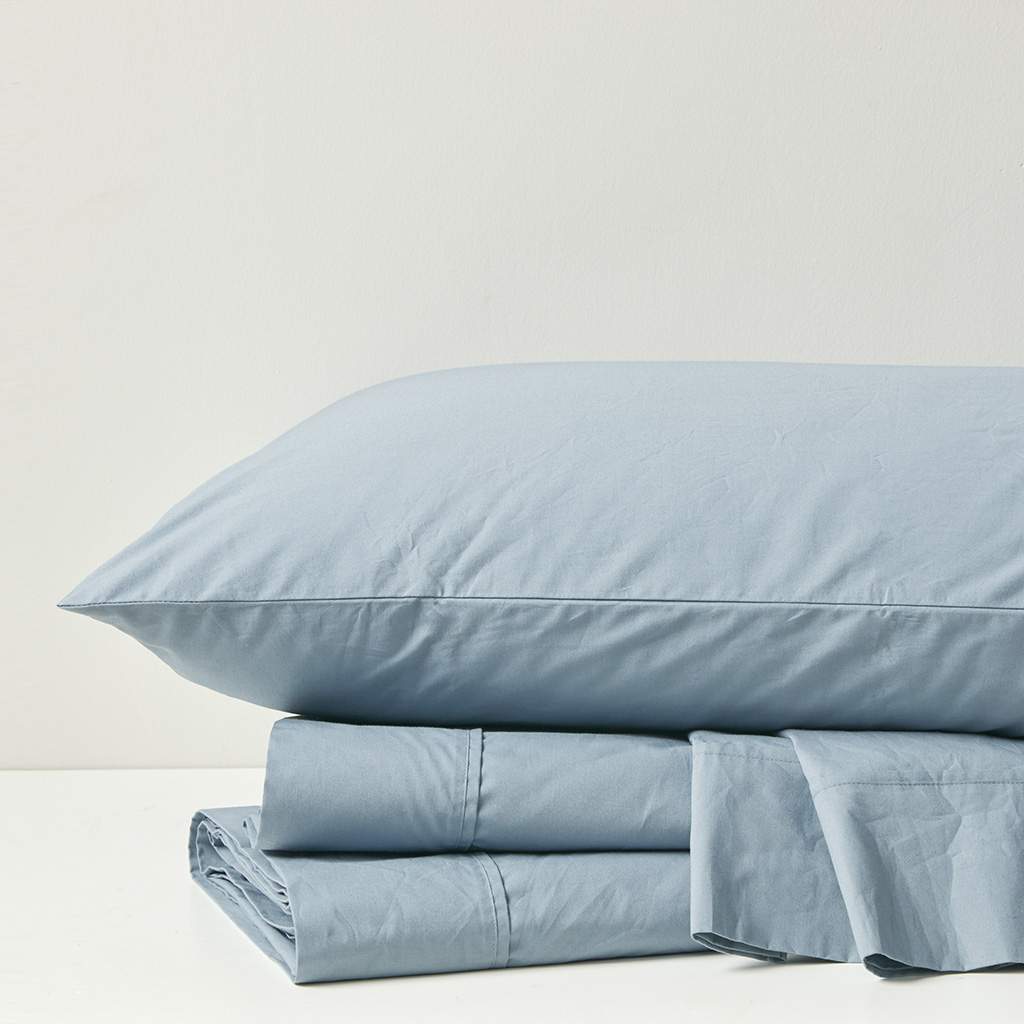 200 Thread Count Relaxed Cotton Percale Sheet Set