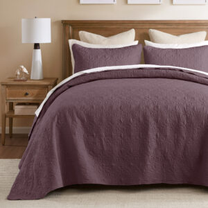 Quebec Reversible Bedspread Set from Madison Park in  Purple. Quebec Reversible Bedspread Set from Madison Park in  Purple. Quebec Reversible Bedspread Set from Madison Park in  Purple. Quebec Reversible Bedspread Set from Madison Park in  Purple. Quebec Reversible Bedspread Set from Madison Park in  Purple.
