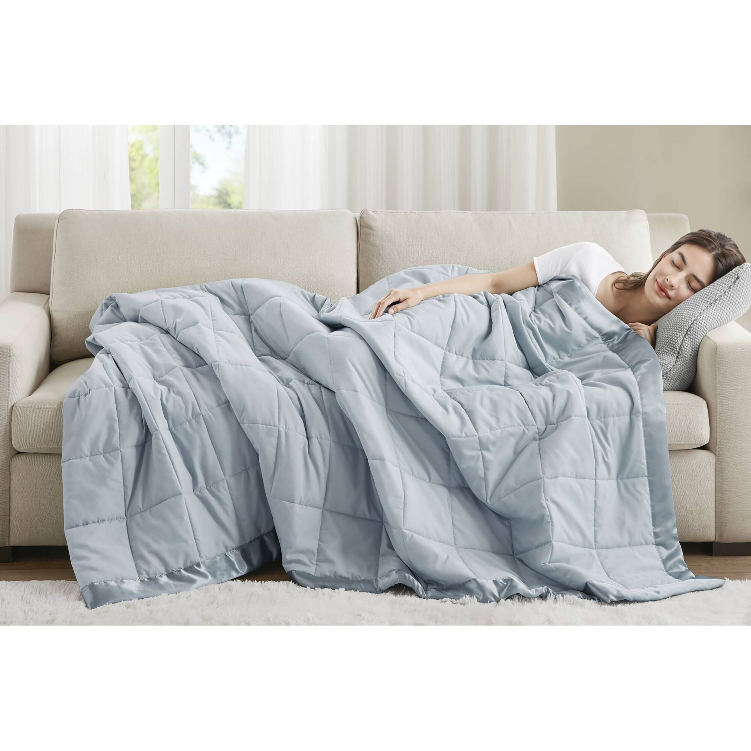 Windom Lightweight Down Alternative Blanket with Satin Trim