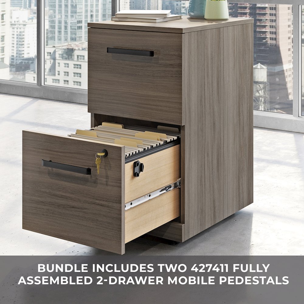 Affirm 76×24 Shell 2 Drawer Mobile Pedestal Ste