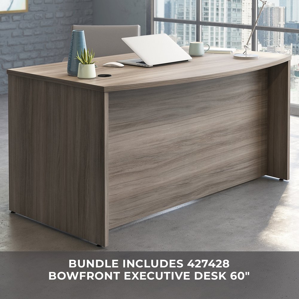Affirm 60″ x 35″ Bowfront Desk with Lateral File