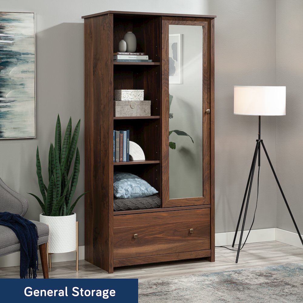 River Ranch Wardrobe Cabinet in Grand Walnut Finish