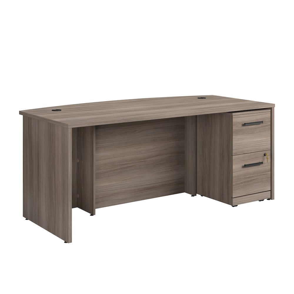 Affirm 72″ Bow Desk 2 Drawer Pedestal Ste