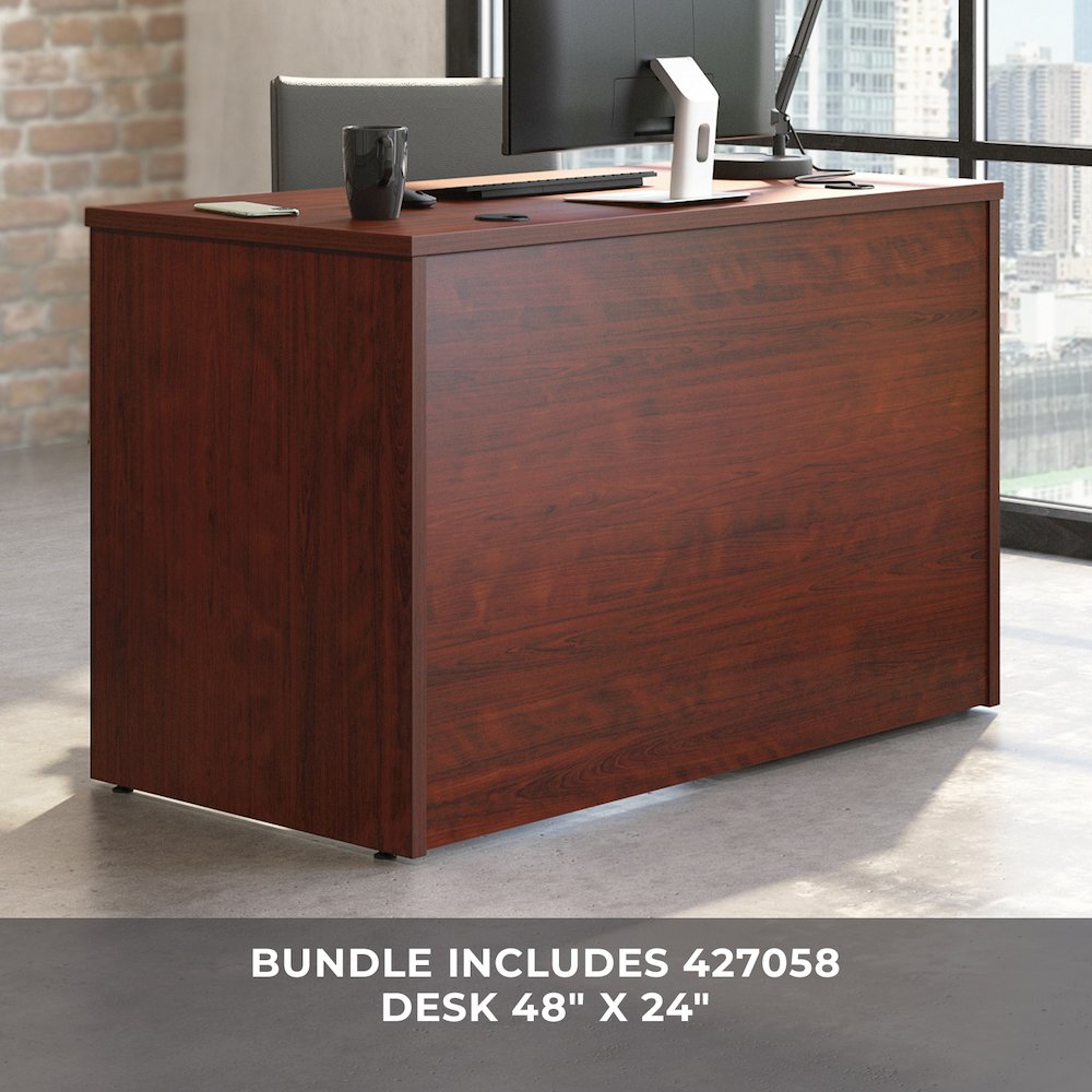 Affirm 72″ x 83″ Bowfront Executive L-Desk Combo