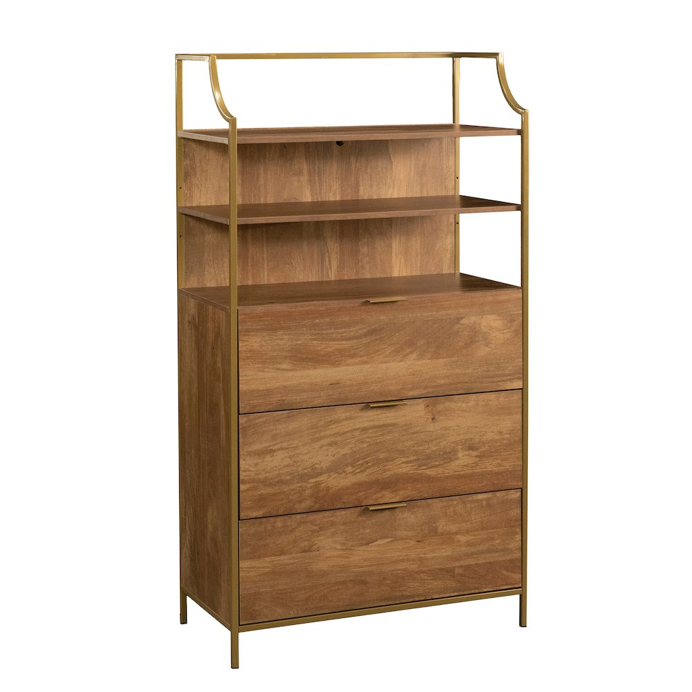 Bedroom 3- Drawer Dresser with Shelves