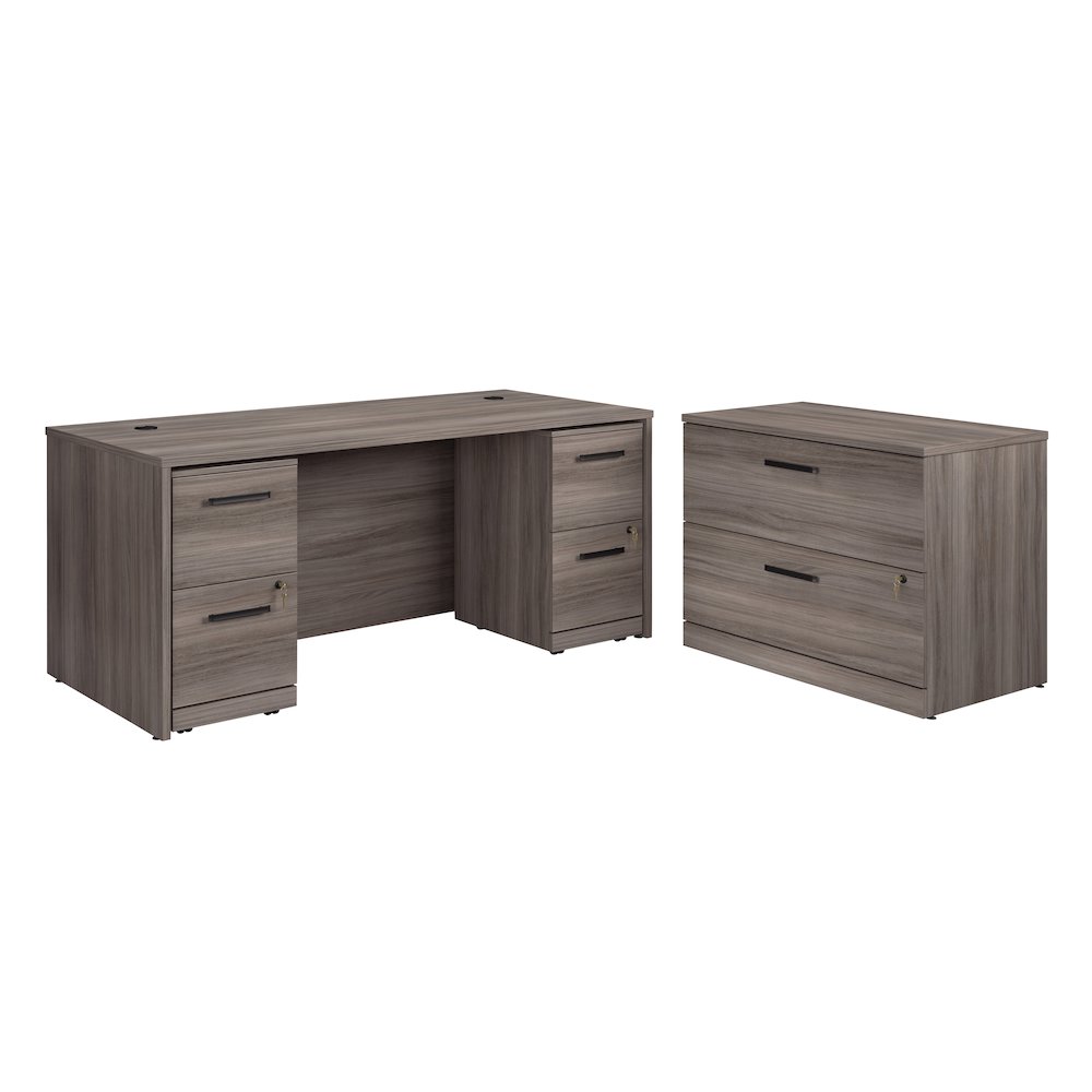 Affirm 72×30 Shell 2 Drawer Pedestal LAT Ste