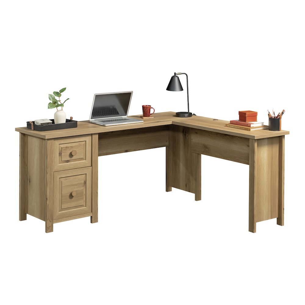 Hillmont Farm L-Desk Timber Oak
