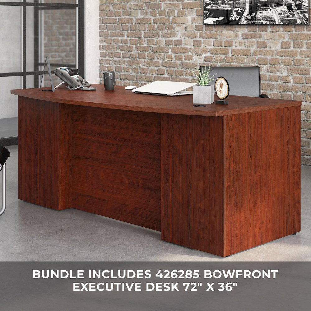 Affirm 72″ x 83″ Bowfront Executive L-Desk Combo