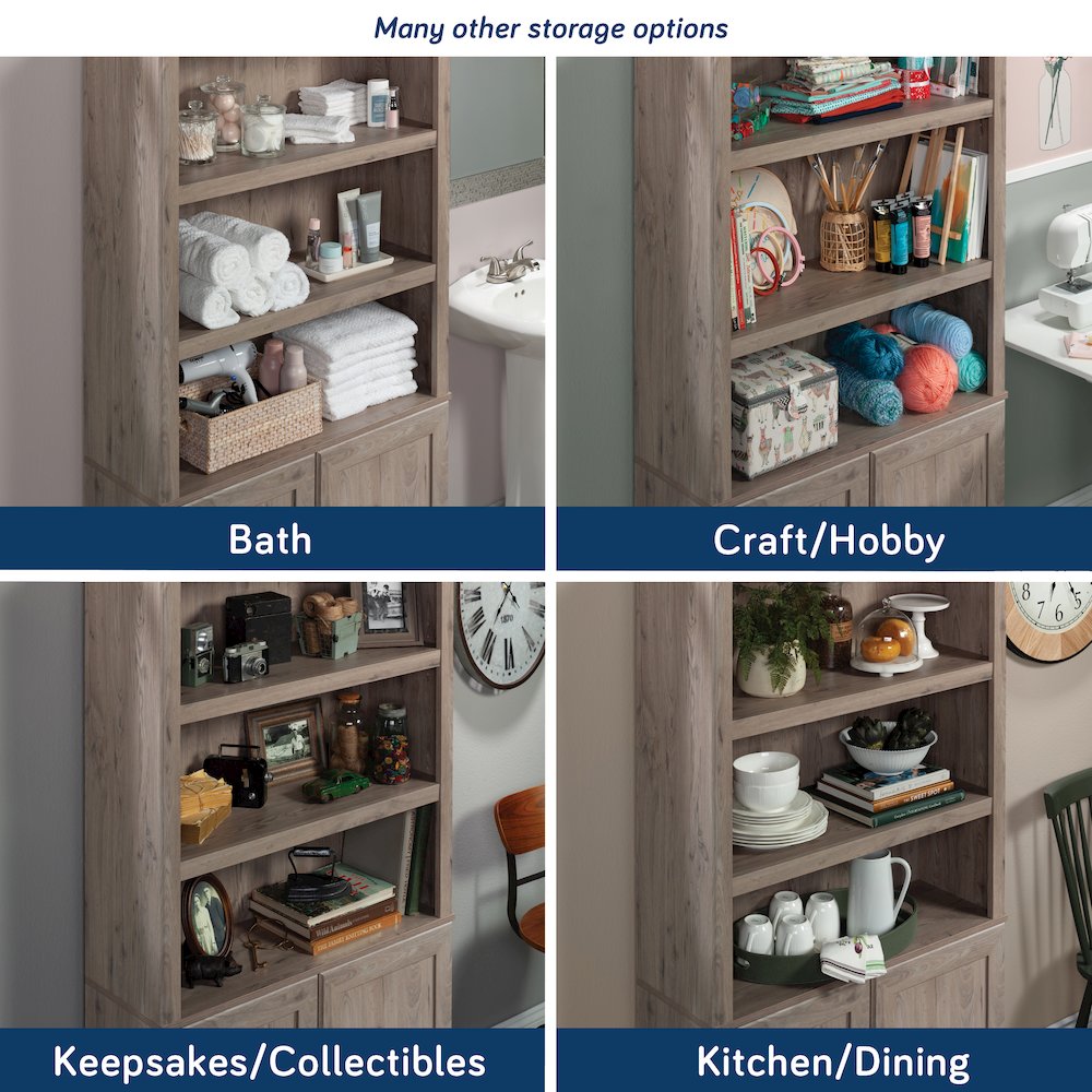 5-Shelf/Book Shelf 2-Door Bookcase