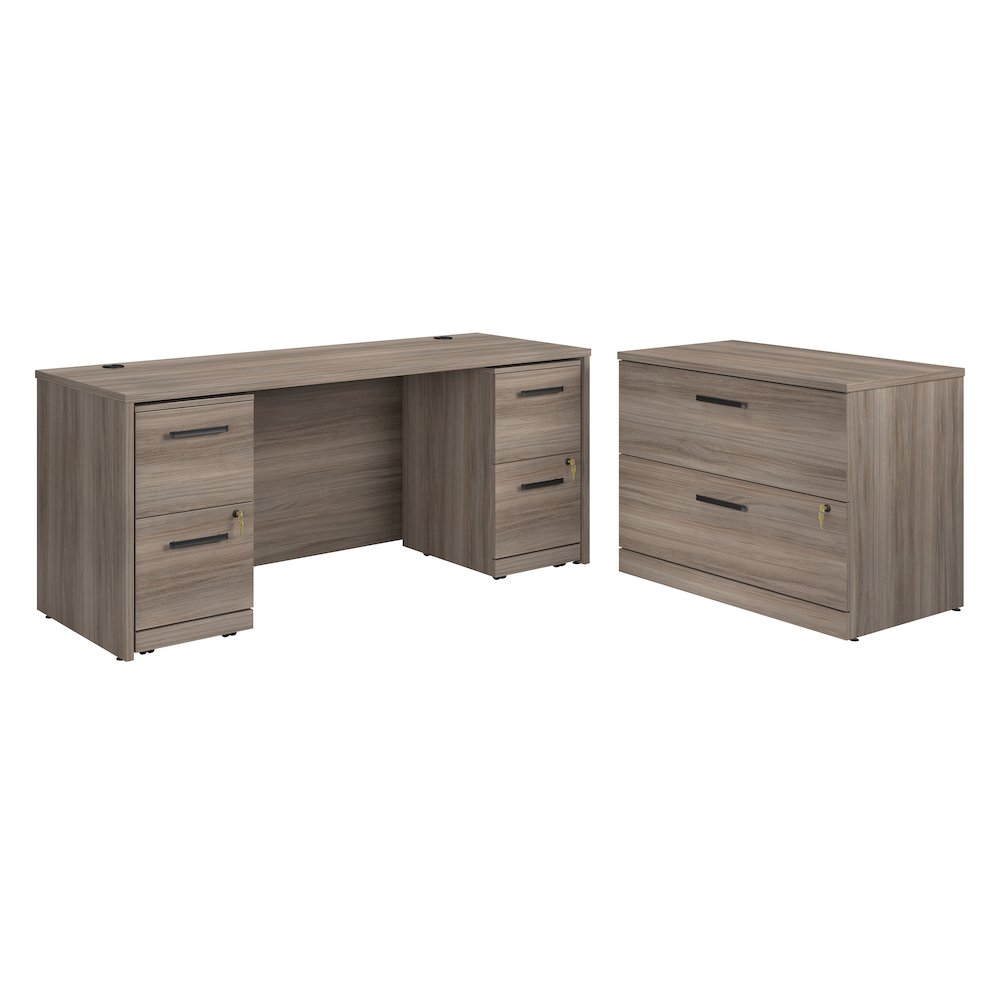 Affirm 72×24 Shell 2 Drawer Pedestal LAT Ste