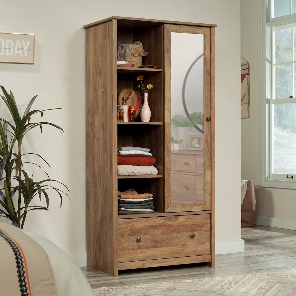 River Ranch Wardrobe Cabinet in Sindoori Mango Finish