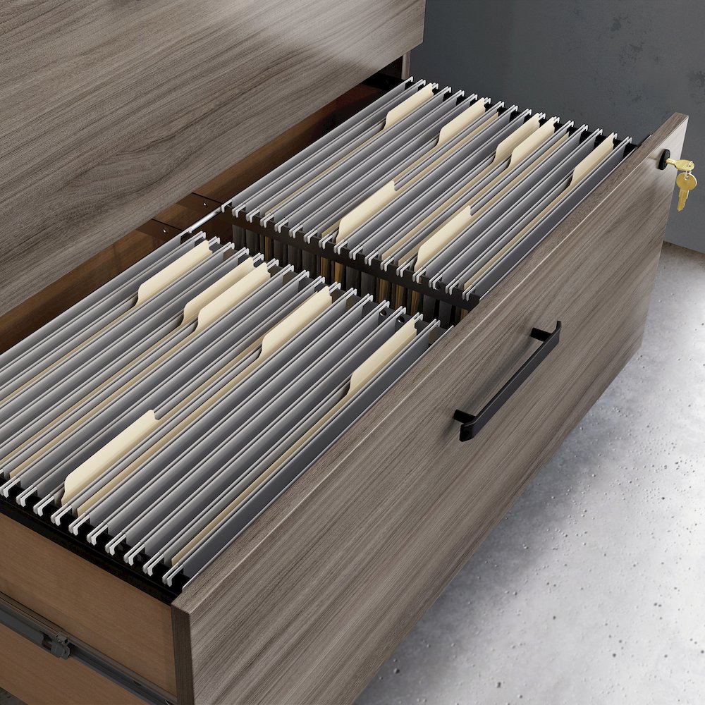 Affirm 72×30 Shell 2 Drawer Pedestal LAT Ste