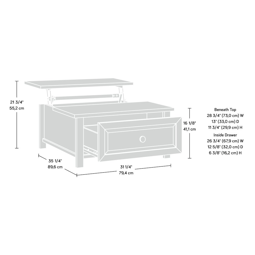 Hillmont Farm Lift-Top Table Timber Oak