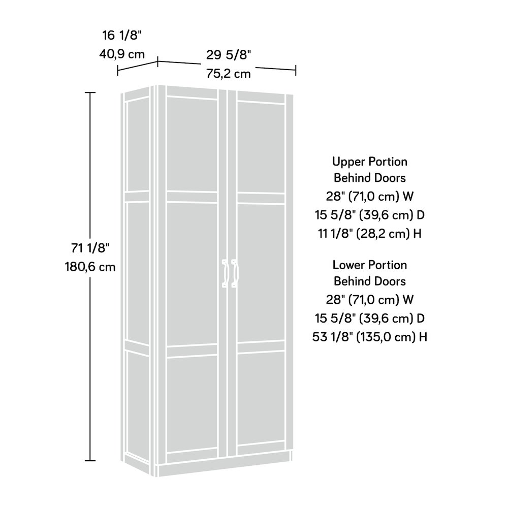 16″d 2-Door Storage Cabinet Blackwood