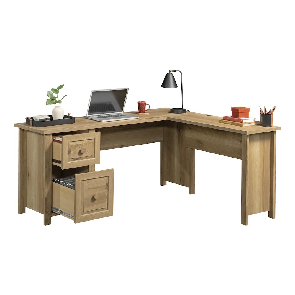 Hillmont Farm L-Desk Timber Oak