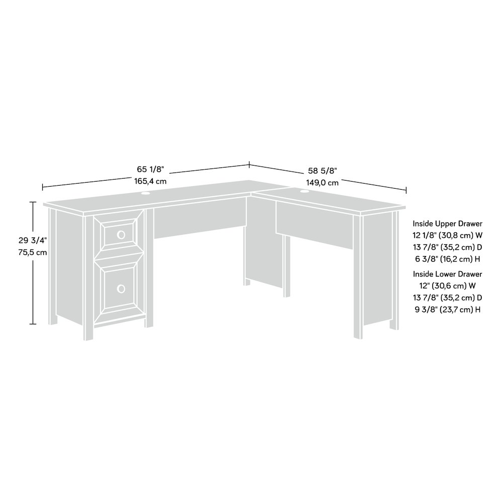 Hillmont Farm L-Desk Timber Oak