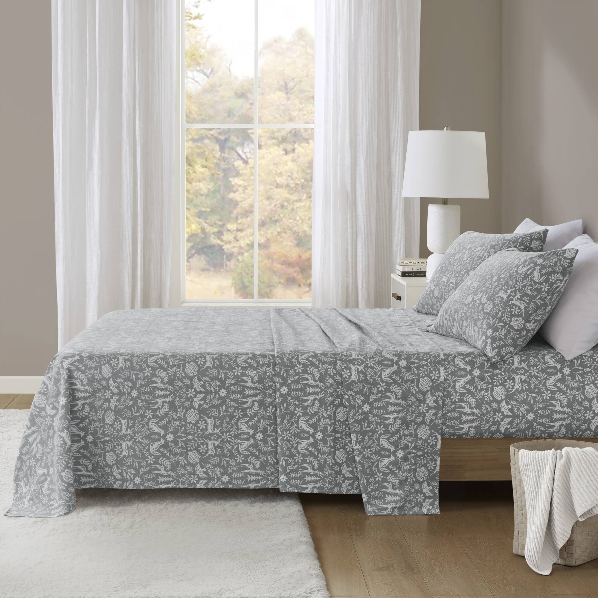 Cozy Cotton Flannel Printed Sheet Set