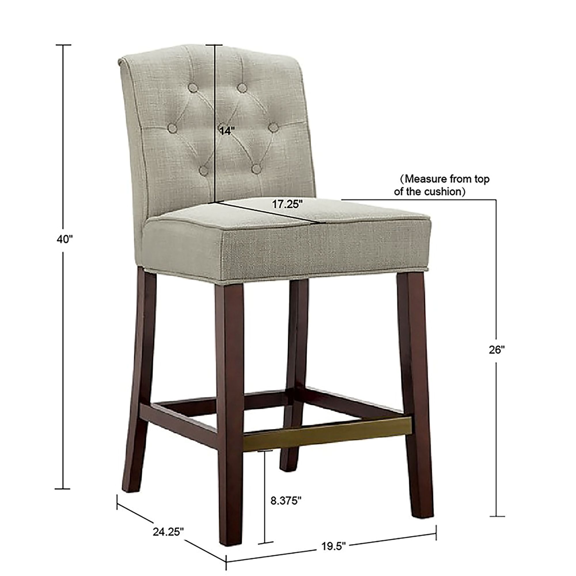 Marian Tufted Counter Stool