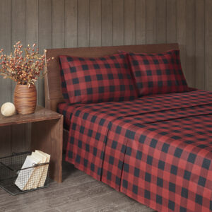 Cotton Flannel Sheet Set from Woolrich in  Red/Black Buffalo Check. Cotton Flannel Sheet Set from Woolrich in  Red/Black Buffalo Check. Cotton Flannel Sheet Set from Woolrich in  Red/Black Buffalo Check. Cotton Flannel Sheet Set from Woolrich in  Red/Black Buffalo Check. Cotton Flannel Sheet Set from Woolrich in  Red/Black Buffalo Check.