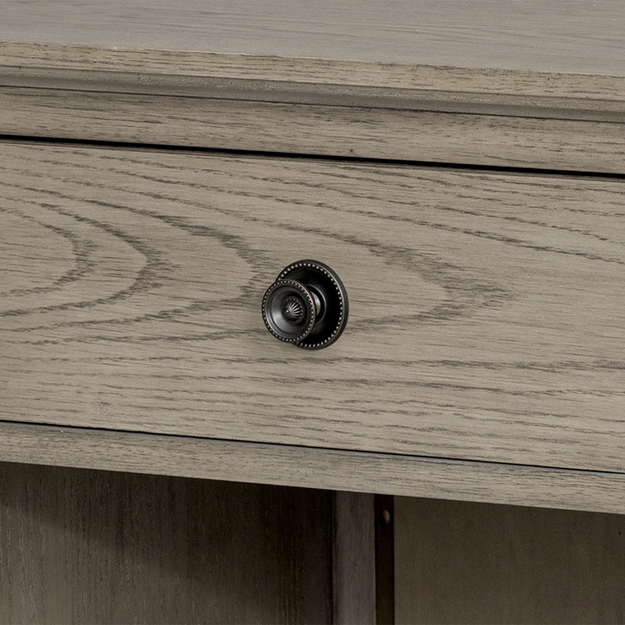Victoria one-drawer wood nightstand with shelf