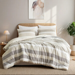 Blais Stripe Textured Print Comforter Set from Regency Heights in  Neutral. Blais Stripe Textured Print Comforter Set from Regency Heights in  Neutral. Blais Stripe Textured Print Comforter Set from Regency Heights in  Neutral. Blais Stripe Textured Print Comforter Set from Regency Heights in  Neutral. Blais Stripe Textured Print Comforter Set from Regency Heights in  Neutral.