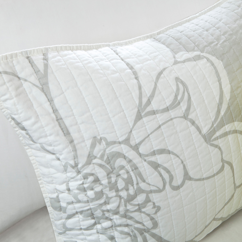 Lola 6 Piece Printed Cotton Quilt Set with Throw Pillows