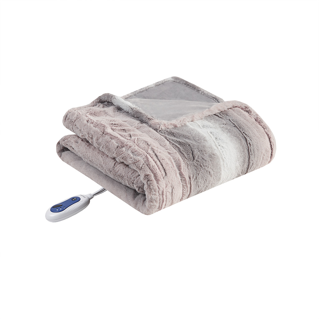 Zuri Oversized Faux Fur Heated Throw