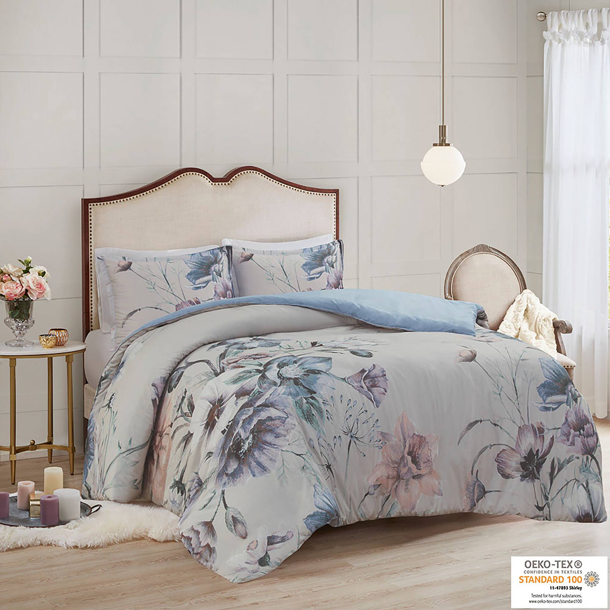 Cassandra 3 Piece Cotton Printed Duvet Cover Set