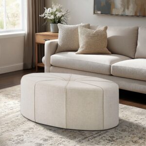 Ferris Oval Ottoman from Madison Park in  Cream. Ferris Oval Ottoman from Madison Park in  Cream. Ferris Oval Ottoman from Madison Park in  Cream. Ferris Oval Ottoman from Madison Park in  Cream. Ferris Oval Ottoman from Madison Park in  Cream.