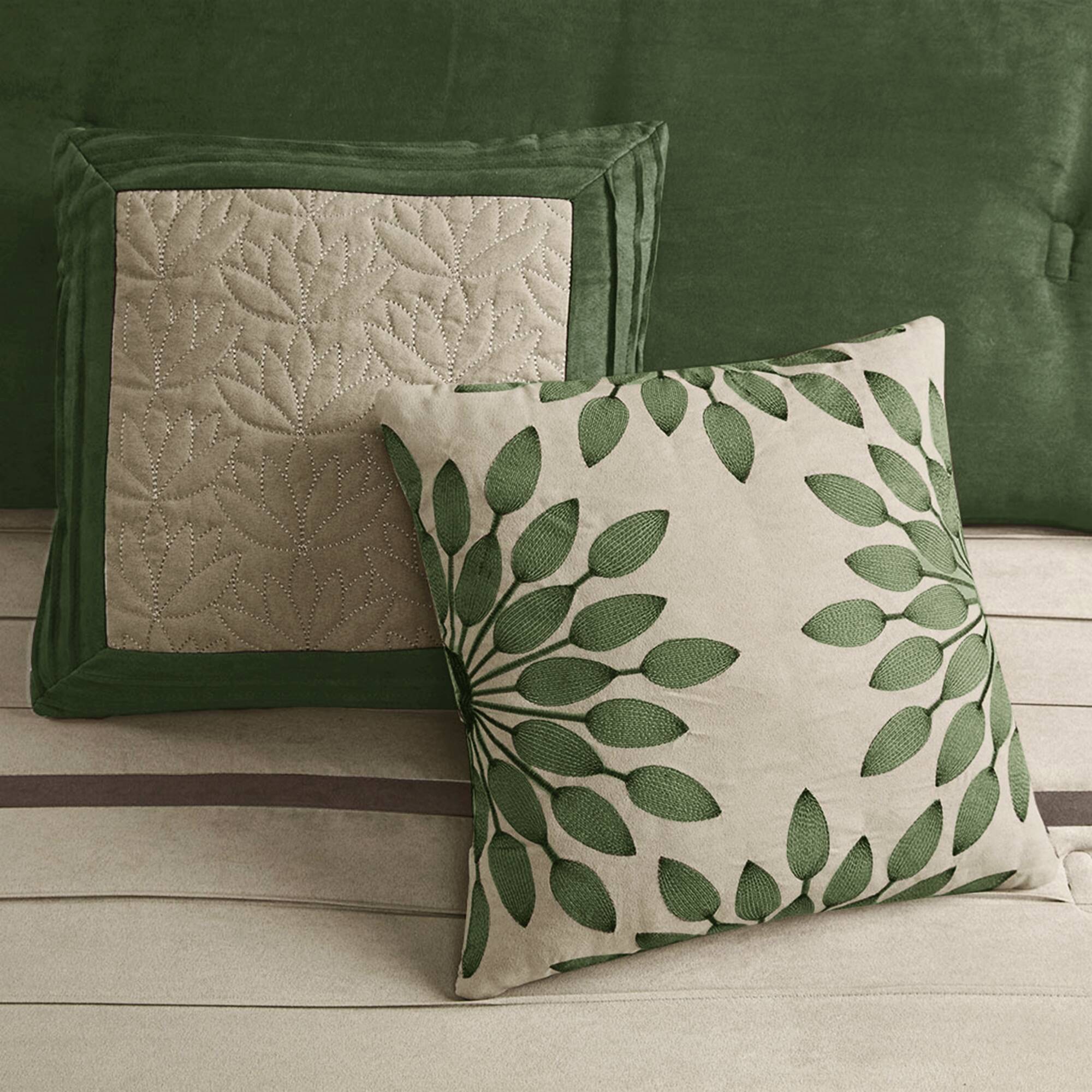 Palmer 7 Piece Pieced Faux Suede Comforter Set