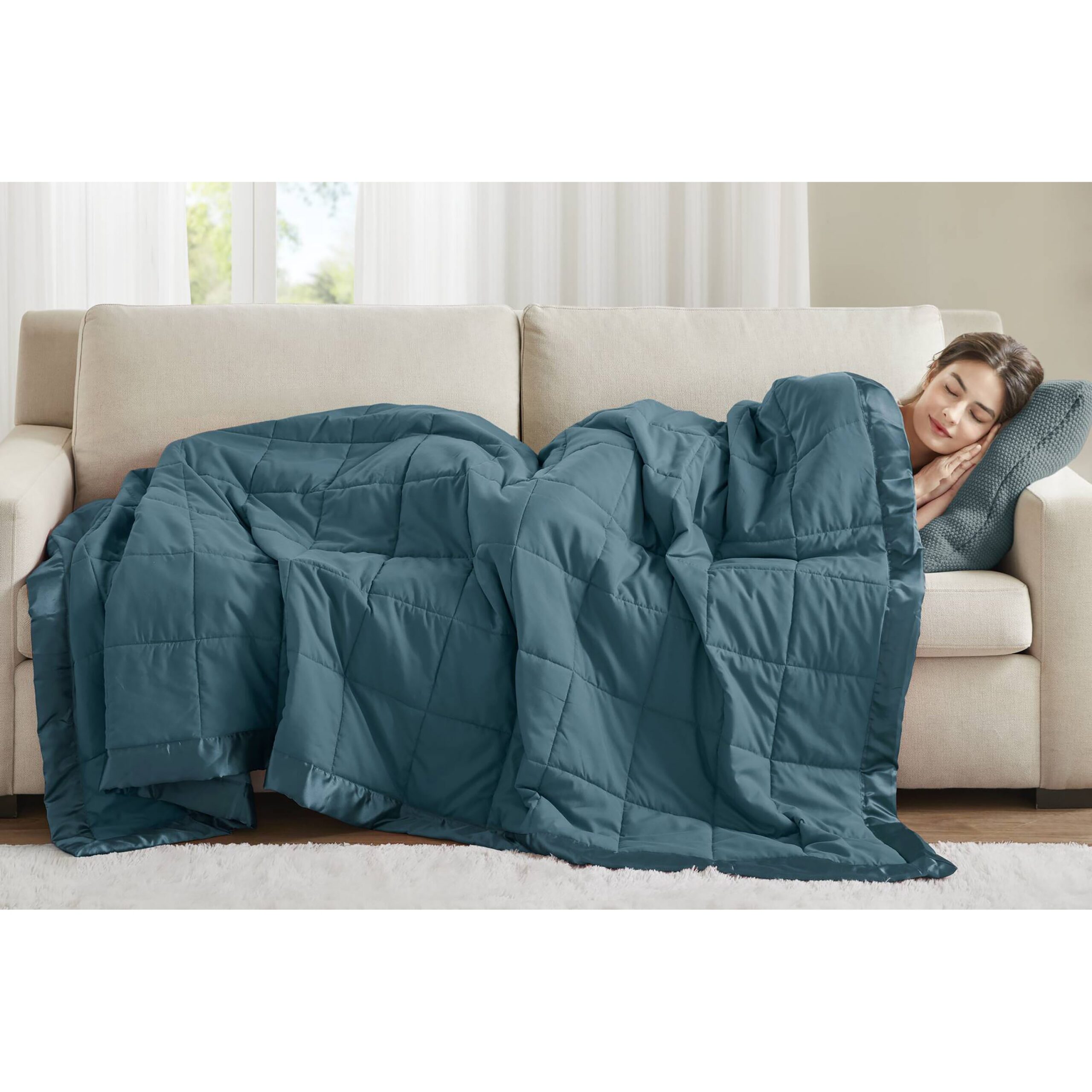 Windom Lightweight Down Alternative Blanket with Satin Trim