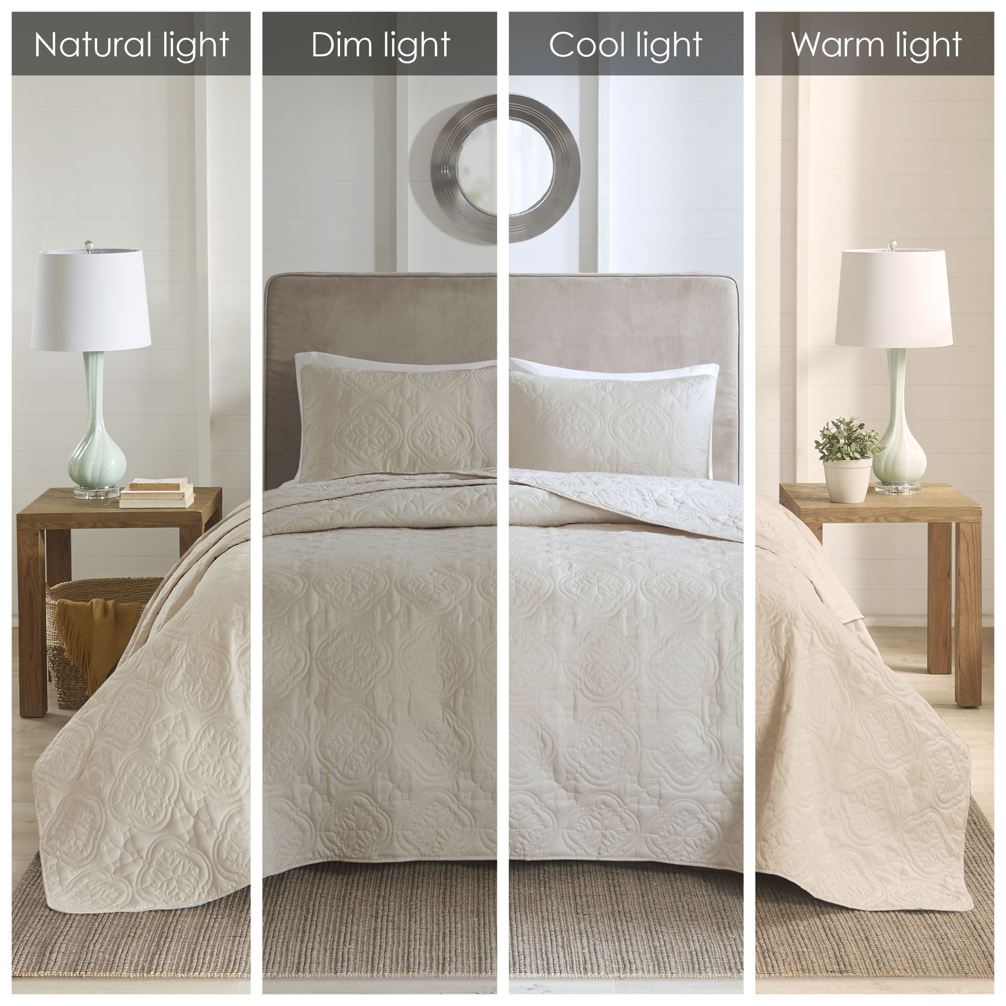 Oakley 3 Piece Reversible Bedspread Set