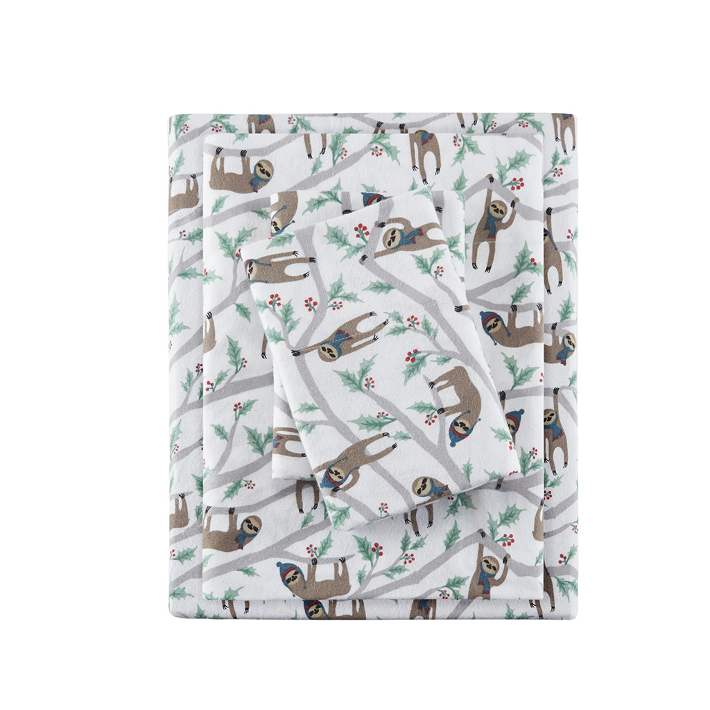 Cozy Cotton Flannel Printed Sheet Set