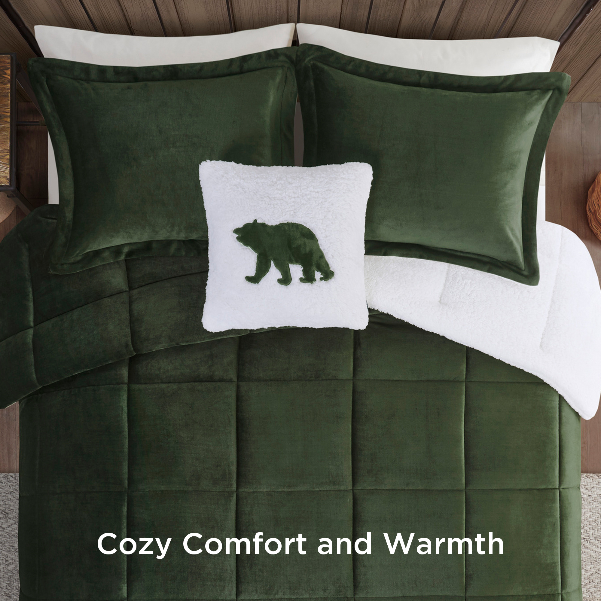 Alton Plush to Sherpa Down Alternative Comforter Set