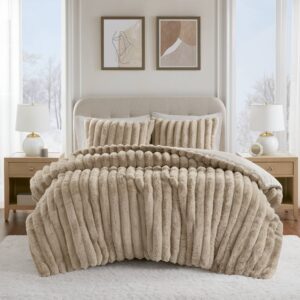 Jasmine 3 Piece Faux Fur Comforter Set from Madison Park in  Taupe. Jasmine 3 Piece Faux Fur Comforter Set from Madison Park in  Taupe. Jasmine 3 Piece Faux Fur Comforter Set from Madison Park in  Taupe. Jasmine 3 Piece Faux Fur Comforter Set from Madison Park in  Taupe. Jasmine 3 Piece Faux Fur Comforter Set from Madison Park in  Taupe.